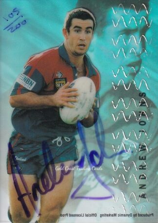 1996 Dynamic Series 3 Acetate Cel Signature - W4 Andrew Johns Newcastle Knights