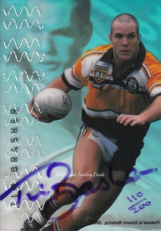 1996 Dynamic Series 3 Acetate Cel Signature - W5 Tim Brasher Sydney Tigers - #110 / 200