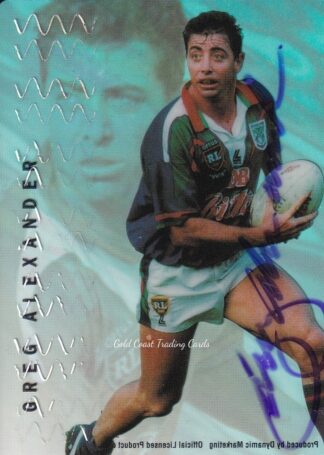 1996 Dynamic Series 3 Acetate Cel Signature - W8 Greg Alexander Auckland Warriors