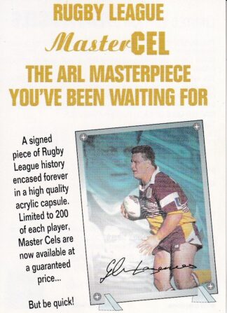 1996 Dynamic Series 3 Signature Gold Promotional Card - Master Cel Glenn Lazarus