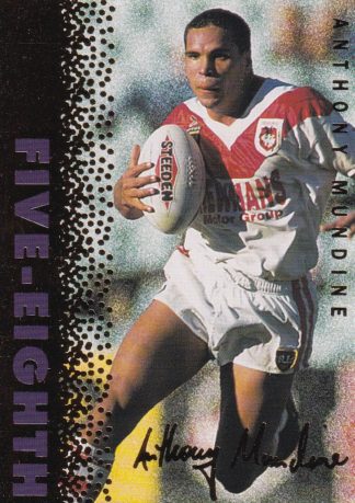1996 Dynamic Series 3 Common Card - Base 35 Anthony Mundine St George Dragons