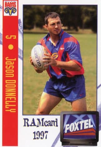 1997 Adelaide Rams Foxtel Set - Base 05 Jason Donnelly