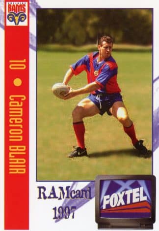 1997 Adelaide Rams Foxtel Set - Base 10 Cameron Blair