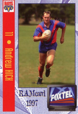 1997 Adelaide Rams Foxtel Set - Base 11 Andrew Hick