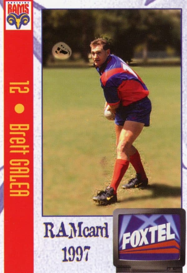 1997 Adelaide Rams Foxtel Set - Base 12 Brett Galea