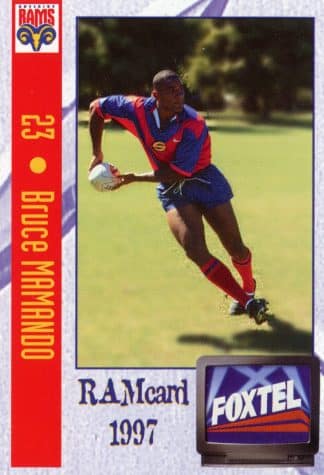 1997 Adelaide Rams Foxtel Set - Base 23 Bruce Mamando