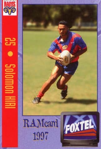 1997 Adelaide Rams Foxtel Set - Base 25 Solomon Kiri