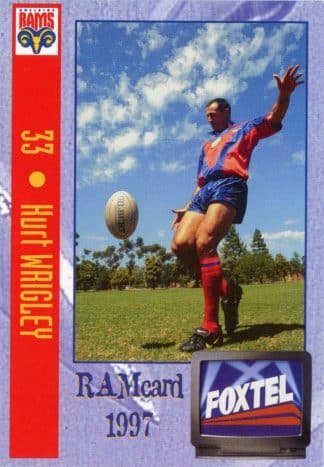1997 Adelaide Rams Foxtel Set - Base 33 Kurt Wrigley