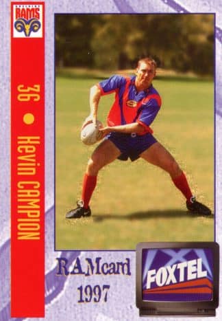 1997 Adelaide Rams Foxtel Set - Base 36 Kevin Campion