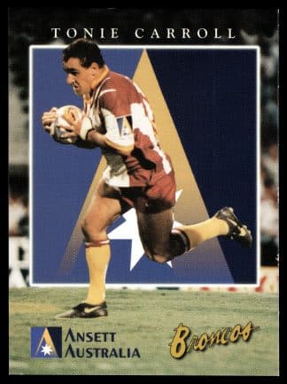 1997 Ansett Australia Promotional Card - Card 1 Tonie Carroll Brisbane Broncos