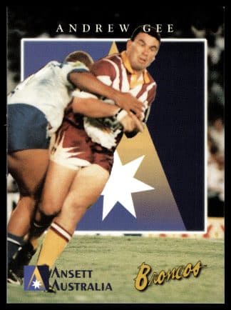 1997 Ansett Australia Promotional Card - Card 2 Andrew Gee Brisbane Broncos
