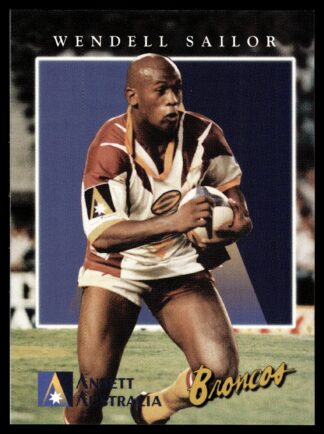 1997 Ansett Australia Promotional Card - Card 7 Wendell Sailor Brisbane Broncos