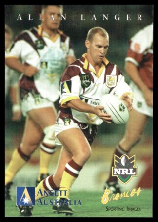 1998 Ansett Australia NRL Promotional Card - Card 3 Allan Langer Brisbane Broncos