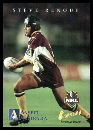 1998 Ansett Australia NRL Promotional Card - Card 5 Steve Renouf Brisbane Broncos