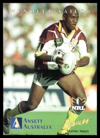 1998 Ansett Australia NRL Promotional Card - Card 6 Wendell Sailor Brisbane Bronco