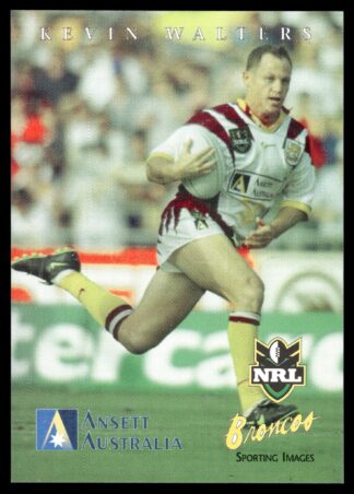 1998 Ansett Australia NRL Promotional Card - Card 8 Kevin Walters Brisbane Broncos