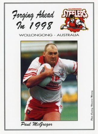 1998 Illawarra Steelers Forging Ahead - Card 4 Paul McGregor