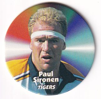1997 Dynamic Fatty Fun Pack Turn It Up Pog - 03 Paul Sironen Balmain Tigers