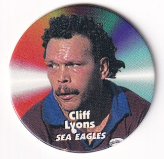 1997 Dynamic Fatty Fun Pack Turn It Up Pog - 15 Cliff Lyons Manly Sea Eagles