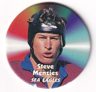 1997 Dynamic Fatty Fun Pack Turn It Up Pog - 16 Steve Menzies Manly Sea Eagles