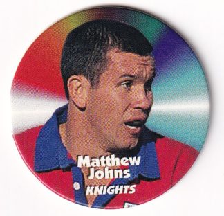 1997 Dynamic Fatty Fun Pack Turn It Up Pog - 20 Matthew Johns Newcastle Knights