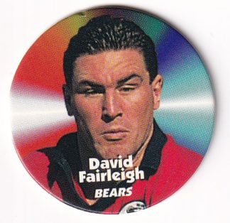 1997 Dynamic Fatty Fun Pack Turn It Up Pog - 21 David Fairleigh North Sydney Bears