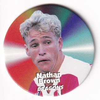 1997 Dynamic Fatty Fun Pack Turn It Up Pog - 33 Nathan Brown St George Dragons