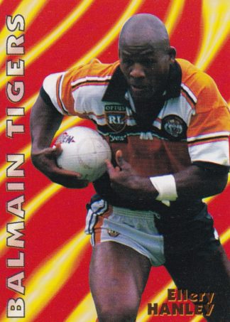 1997 Dynamic Fatty Fun Pack Common Card - Base 002 Ellery Hanley Balmain Tigers