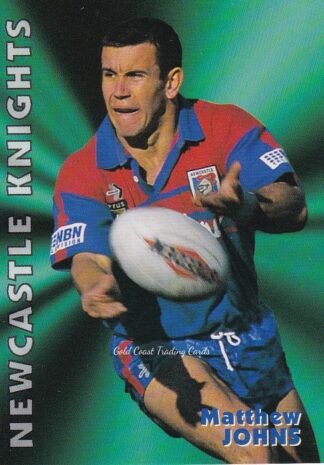1997 Dynamic Fatty Fun Pack Common Card - Base 028 Matthew Johns Newcastle Knights