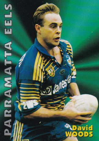 1997 Dynamic Fatty Fun Pack Common Card - Base 042 David Woods Parramatta Eels