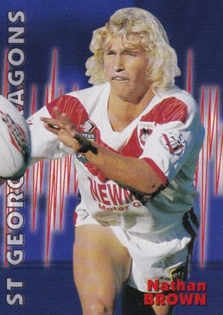 1997 Dynamic Fatty Fun Pack Common Card - Base 044 Nathan Brown St George Dragons