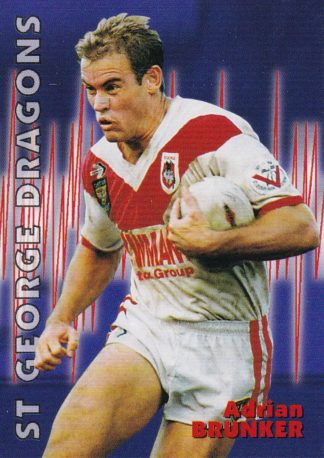 1997 Dynamic Fatty Fun Pack Common Card - Base 048 Adrian Brunker St George Dragons