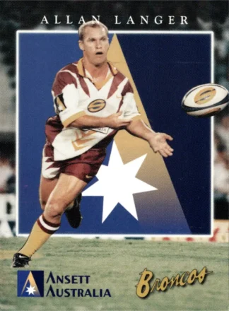 1997 Ansett Australia Brisbane Broncos Promotional Card - Card 03 Allan Langer