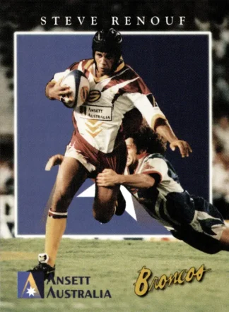 1997 Ansett Australia Brisbane Broncos Promotional Card - Card 06 Steve Renouf