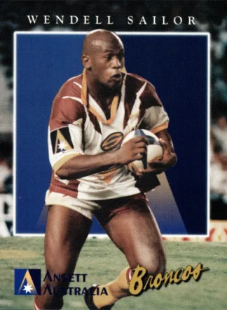 1997 Ansett Australia Brisbane Broncos Promotional Card - Card 07 Wendell Sailor
