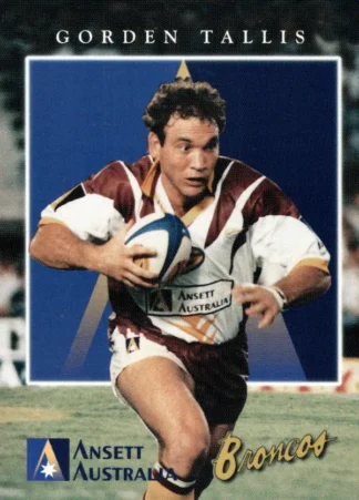 1997 Ansett Australia Brisbane Broncos Promotional Card - Card 08 Gorden Tallis
