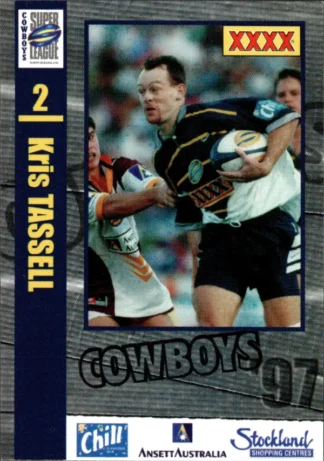 1997 Ansett Australia North QLD Cowboys Promotional Card - Card 02 Kris Tassell