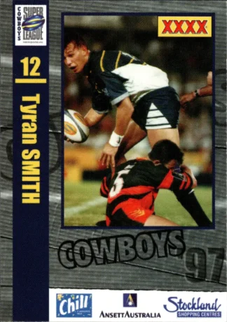 1997 Ansett Australia North QLD Cowboys Promotional Card - Card 07 Tyran Smith