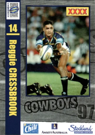 1997 Ansett Australia Promotional Card - Card 09 Reggie Cressbrook North QLD Cowboys