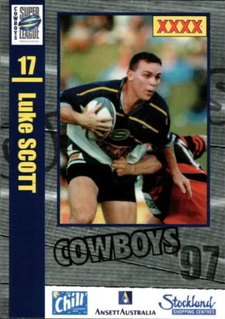1997 Ansett Australia Promotional Card - Card 10 Luke Scott North QLD Cowboys