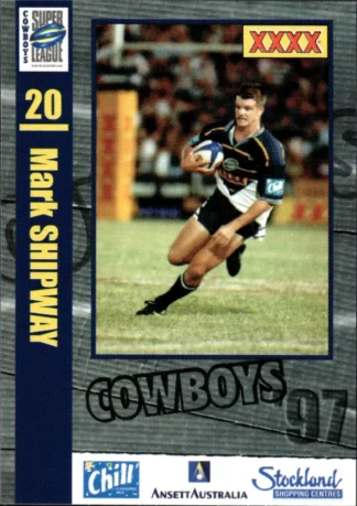 1997 Ansett Australia Promotional Card - Card 11 Mark Shipway North QLD Cowboys