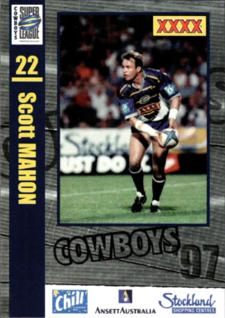1997 Ansett Australia Promotional Card - Card 13 Scott Mahon North QLD Cowboys
