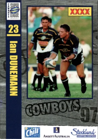 1997 Ansett Australia Promotional Card - Card 14 Ian Dunemann North QLD Cowboys