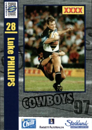 1997 Ansett Australia Promotional Card - Card 16 Luke Phillips North QLD Cowboys