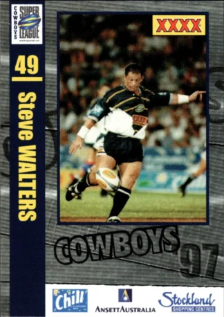 1997 Ansett Australia Promotional Card - Card 18 Steve Walters North QLD Cowboys