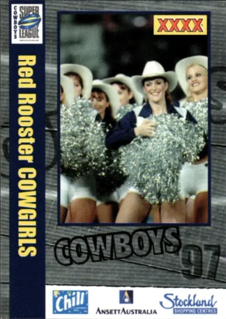 1997 Ansett Australia Promotional Card - Card 19 Cowgirls Cheerleaders North QLD Cowboys