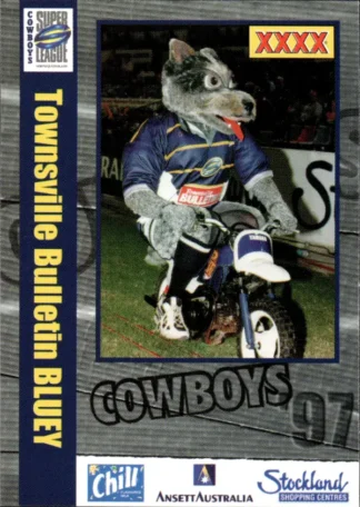 1997 Ansett Australia Promotional Card - Card 20 Mascot Bluey North QLD Cowboys