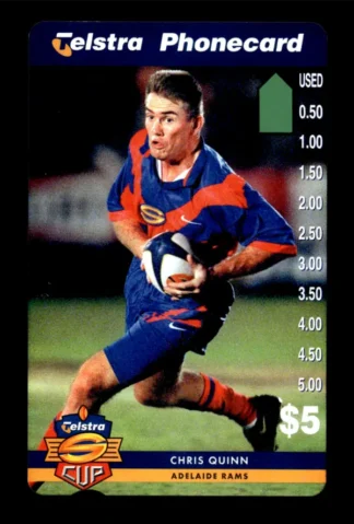 1997 Telstra Super League Phonecard - Adelaide Rams - Chris Quinn