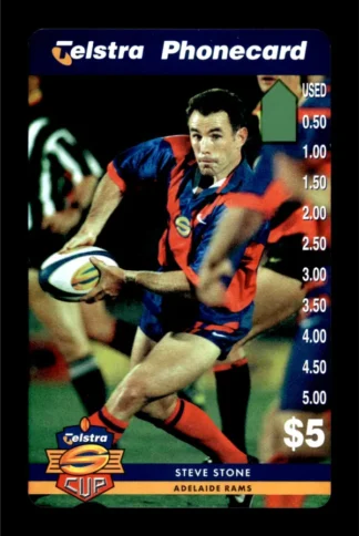 1997 Telstra Super League Phonecard - Adelaide Rams - Steve Stone