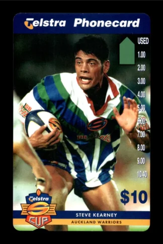 1997 Telstra Super League Phonecard - Auckland Warriors - Steve Kearney